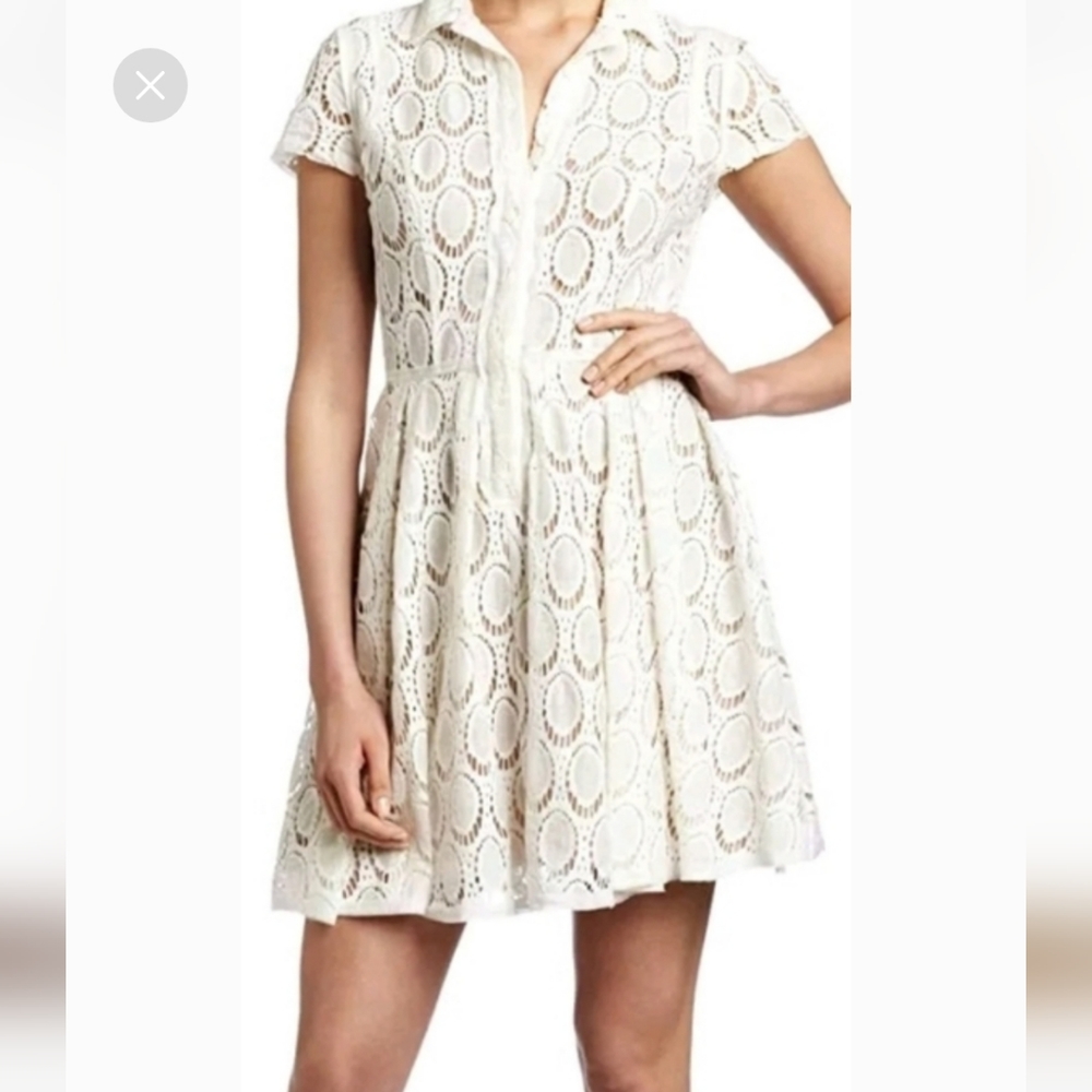 BCBGMaxAzeria Kiran eyelet dress